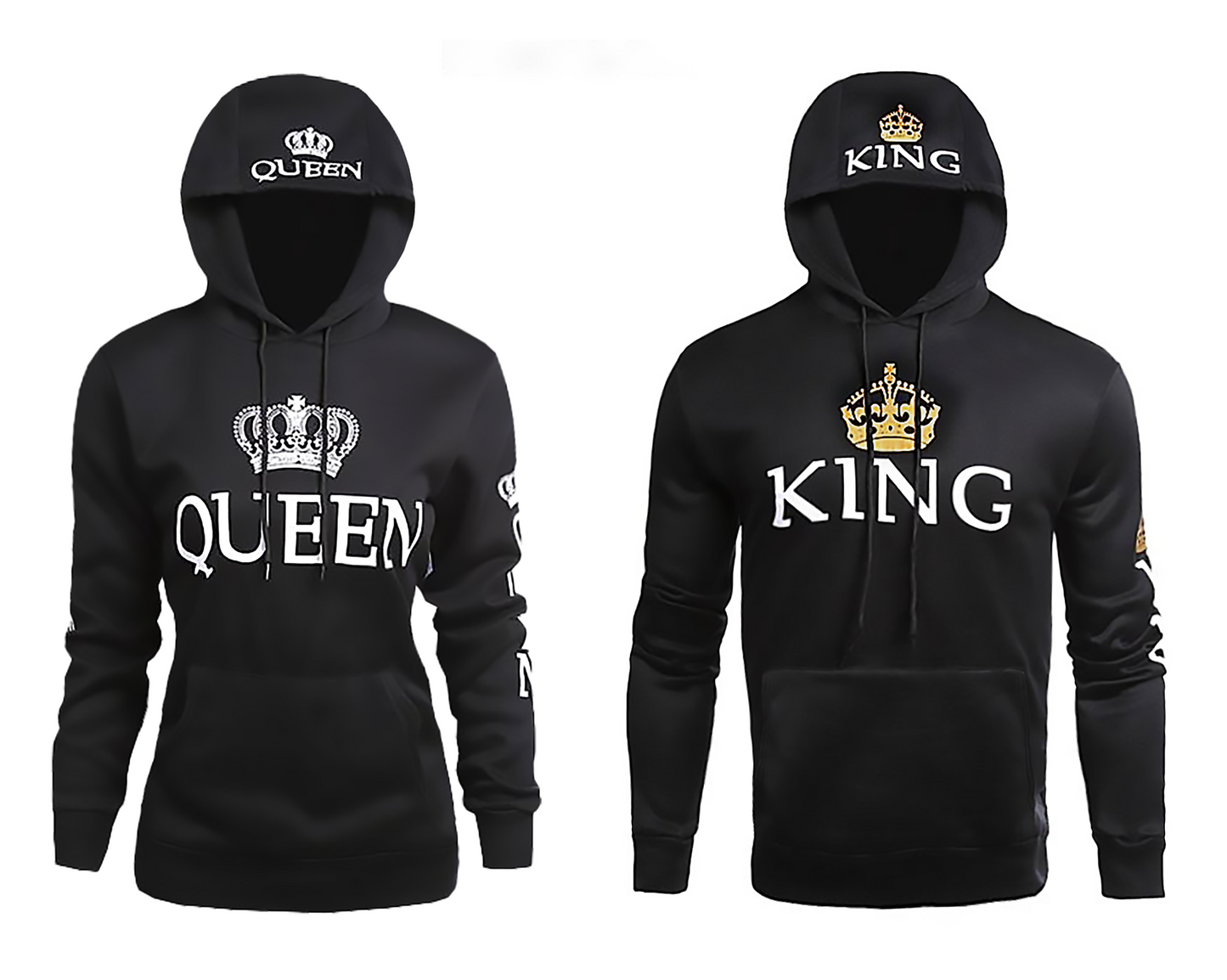 Queen King Print Hoodie