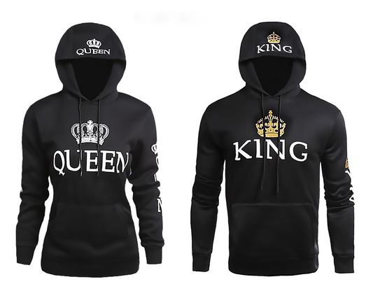 Queen King Print Hoodie