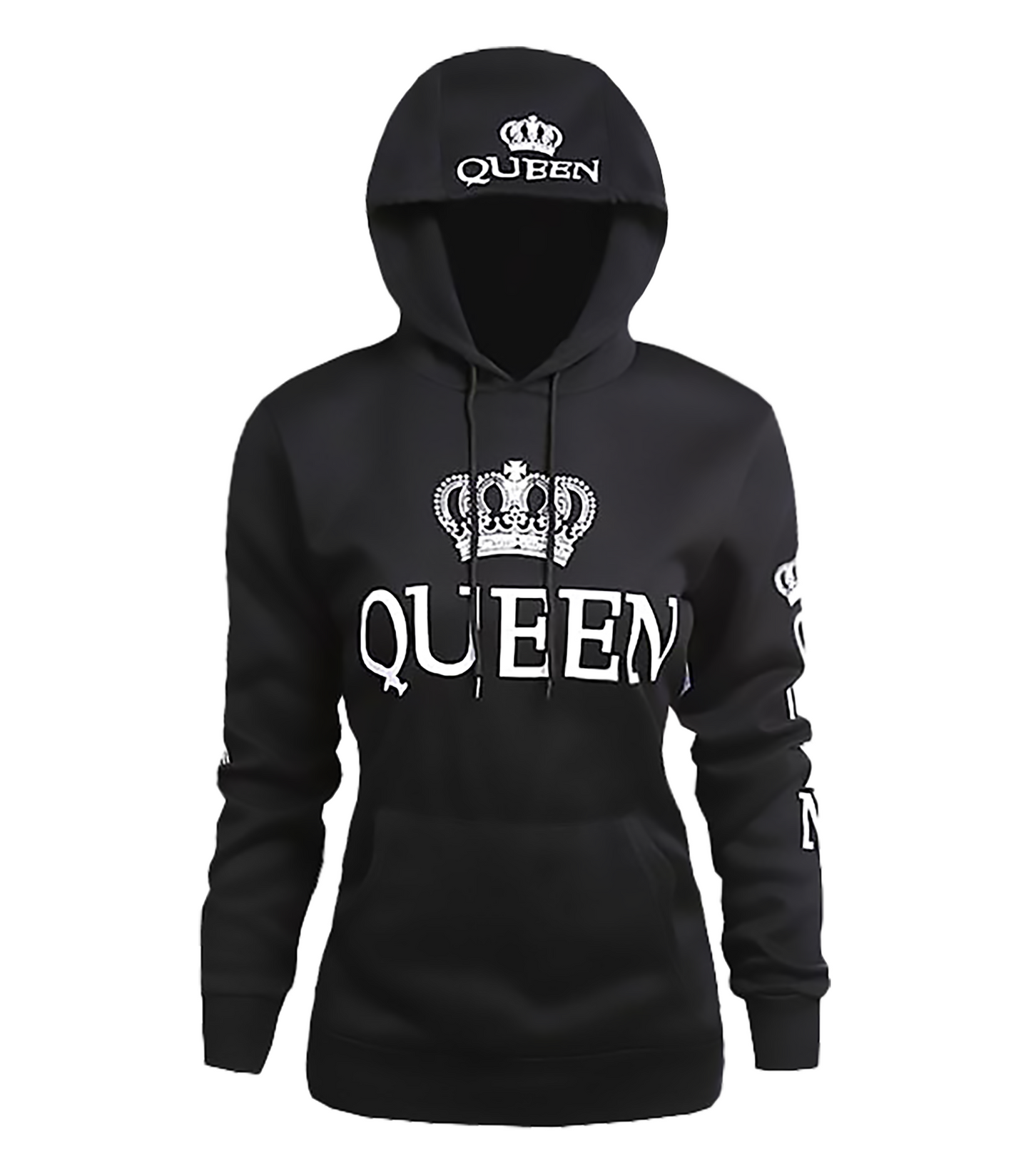 Queen King Print Hoodie