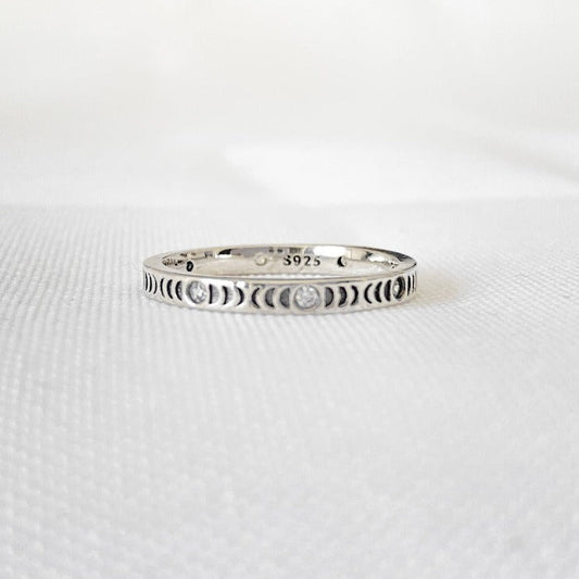 MOONPHASE | Bague en argent sterling 925 et zircon