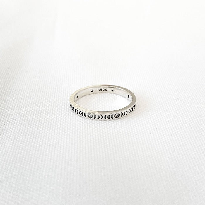 MOONPHASE | Bague en argent sterling 925 et zircon