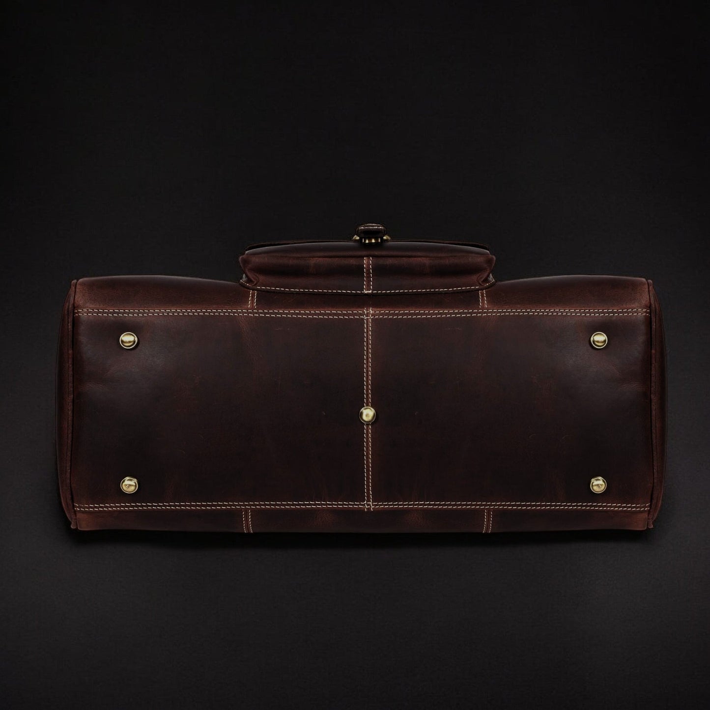 The Voyager Duffle - Brown Full-Grain Distressed Leather Duffle Bag