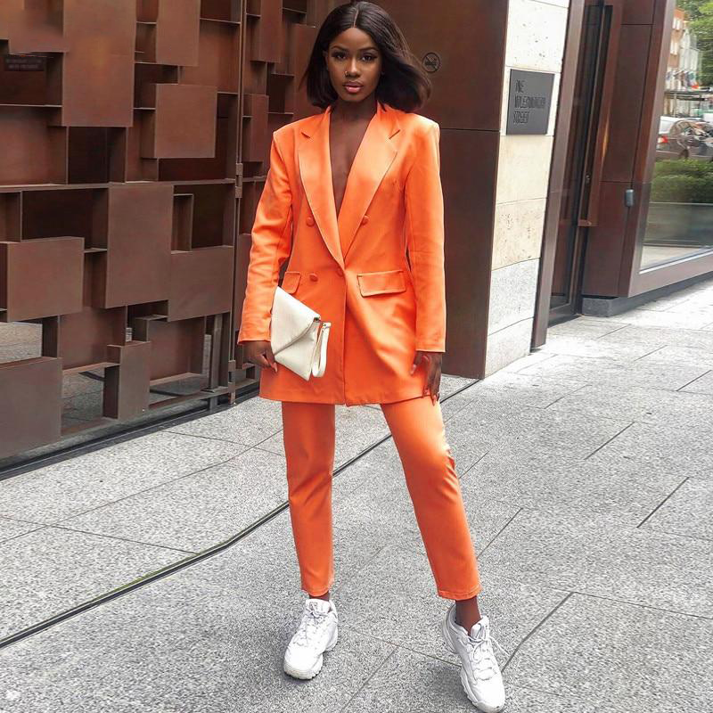 Orange Suit Dress