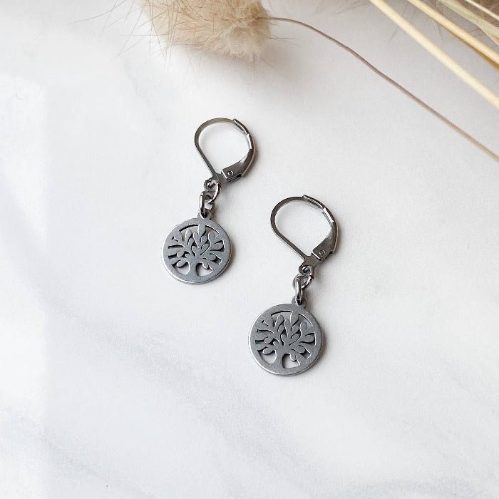 ARBRE DE VIE | Boucles d'oreilles en acier inoxydable