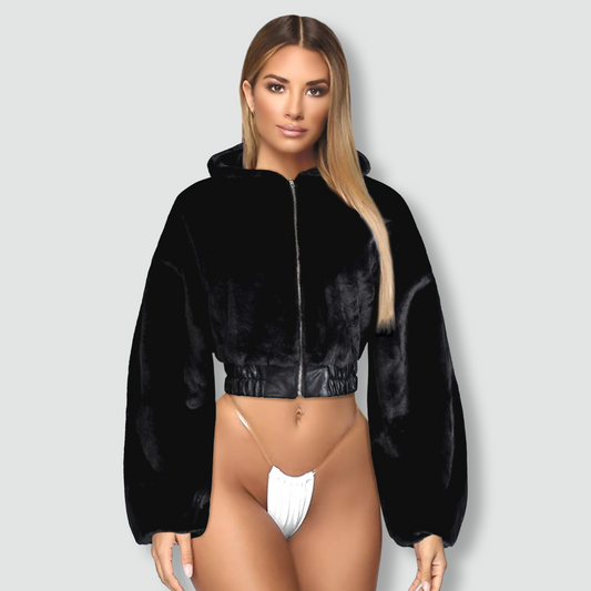 High Waist Hoodie Jacket