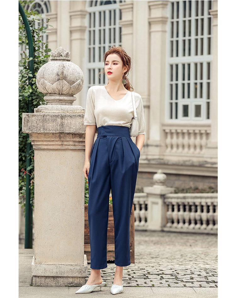 High Waist Loose Dress Pants