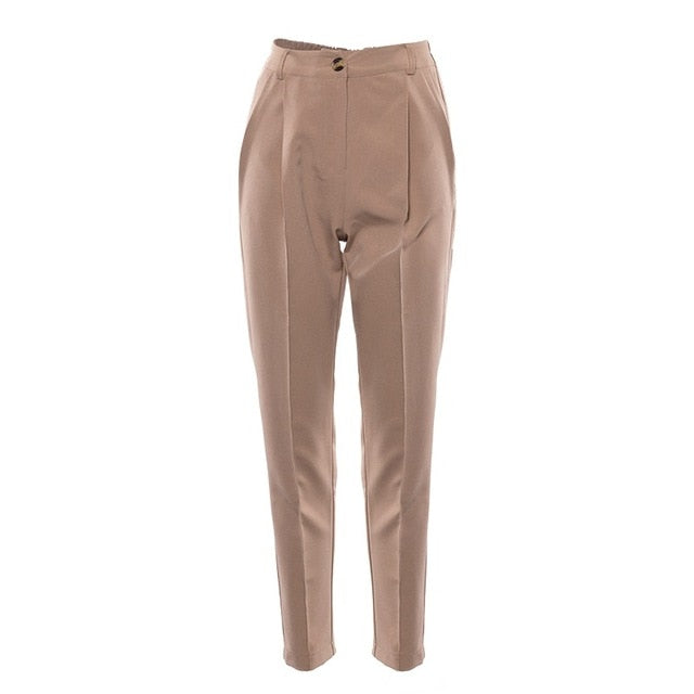 Creased Crop Dress Pants