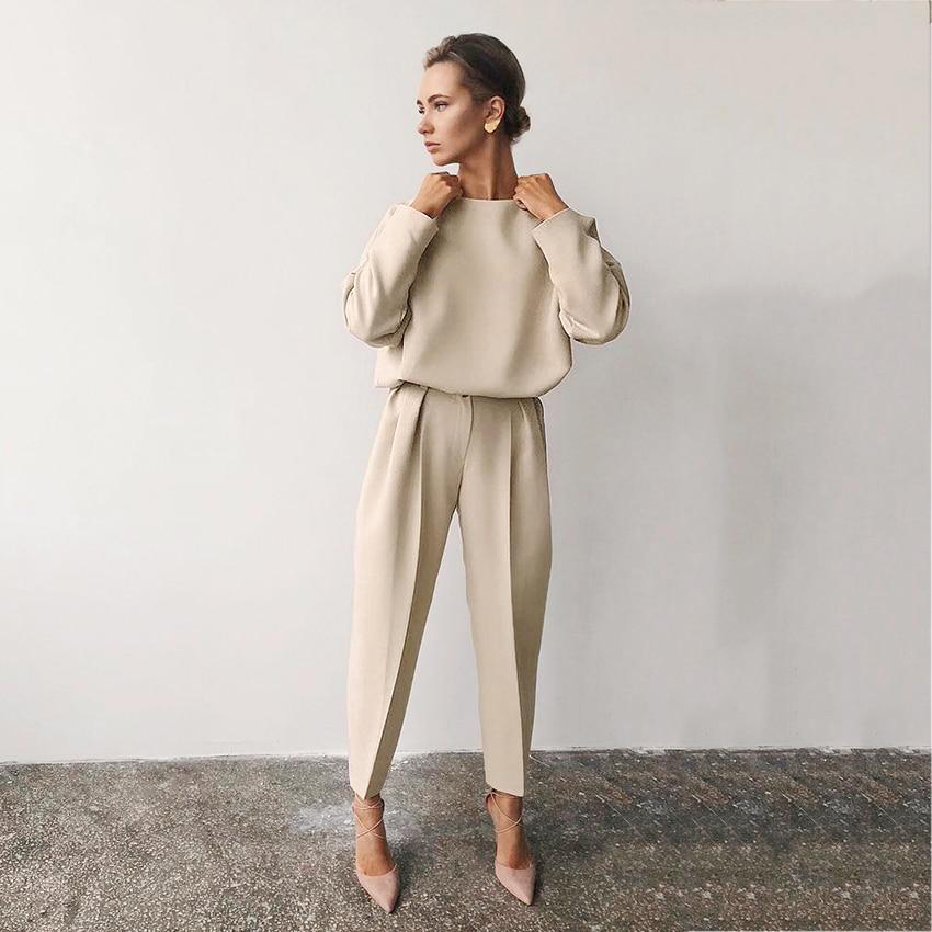 Creased Crop Dress Pants