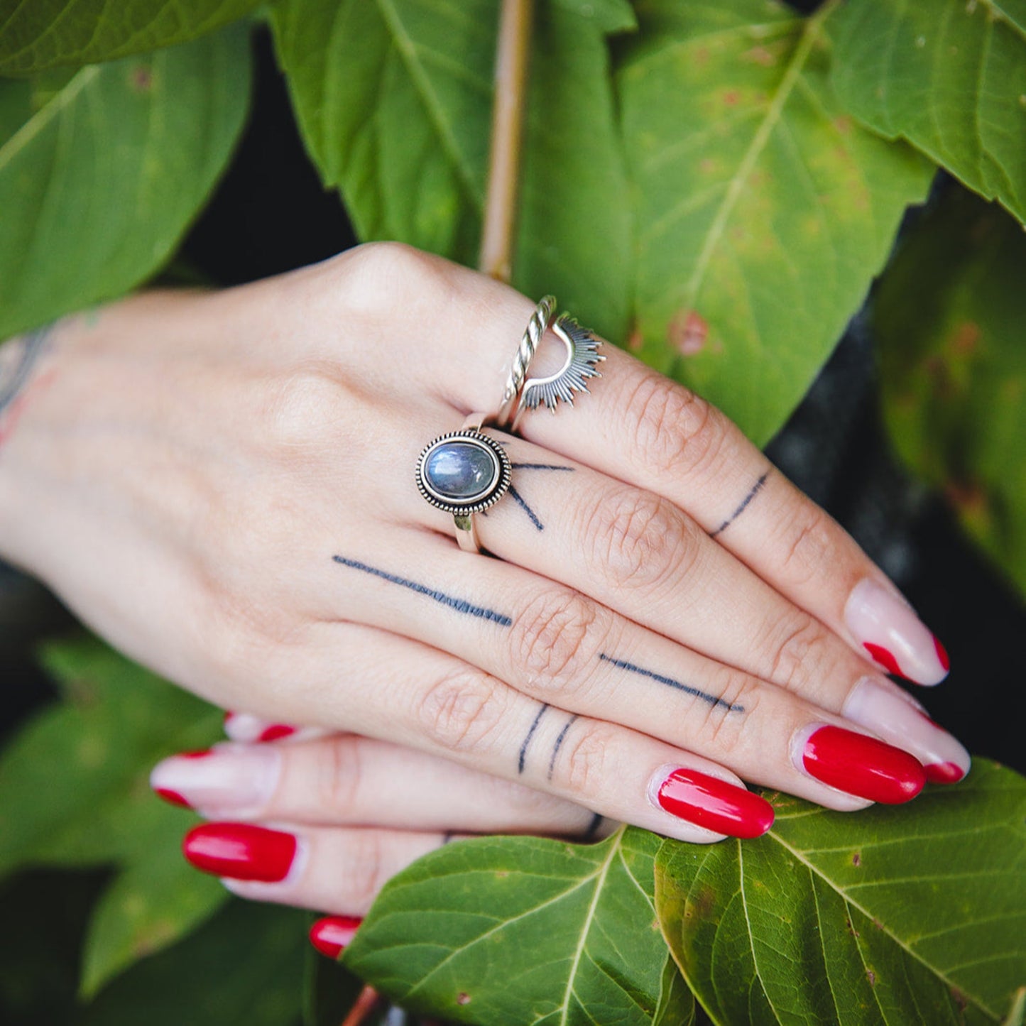 Bague en argent sterling 925 et Labradorite | MORGANE