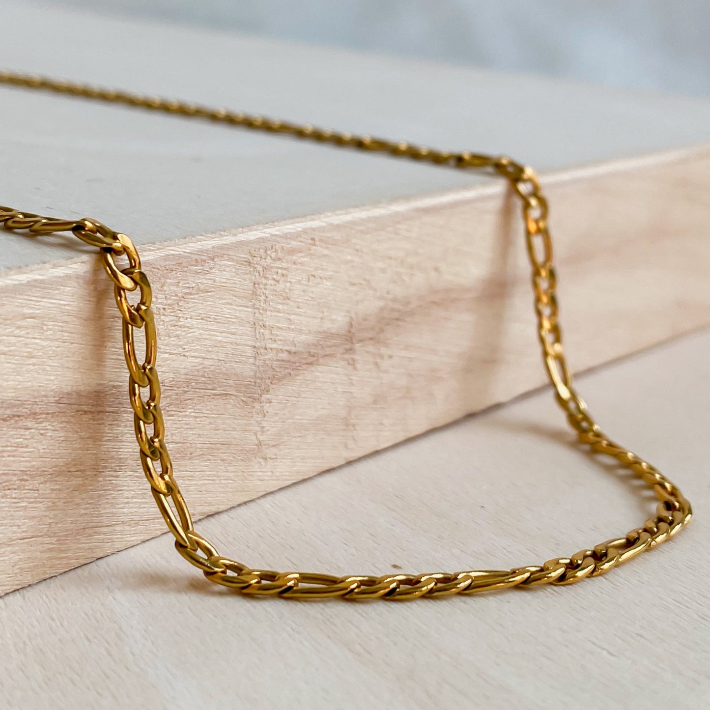 Collier chaîne en acier inoxydable plaqué or 18K | AURORA