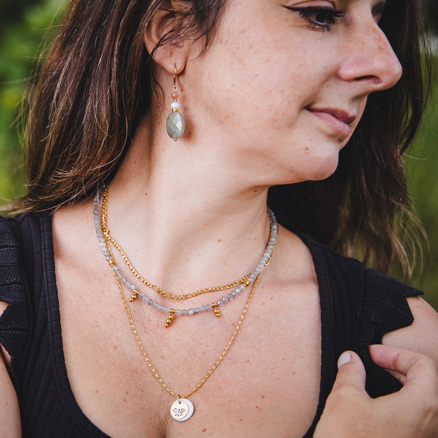 Collier en pierres de Labradorite | SÉLÉNÉ