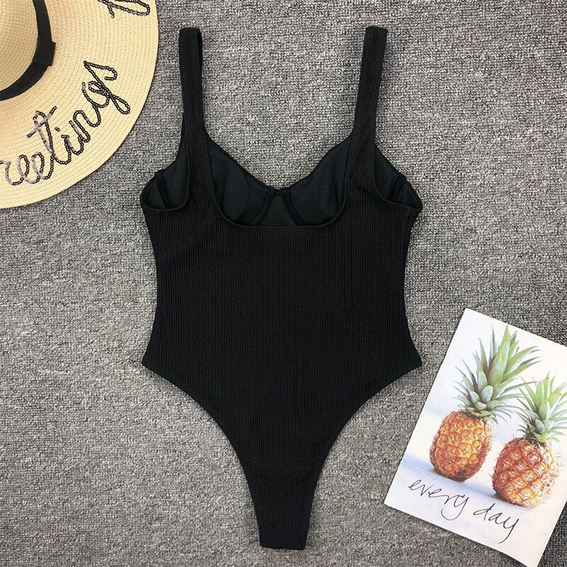 One Piece Corduroy Swimsuit