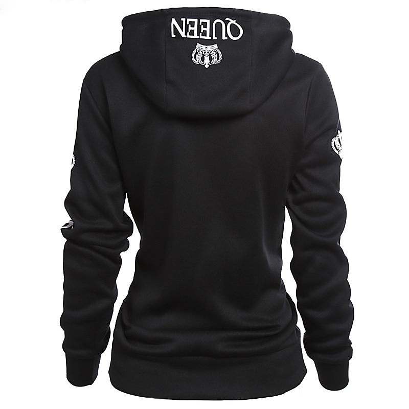 Queen King Print Hoodie