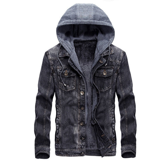 Denim Fleece Hoodie