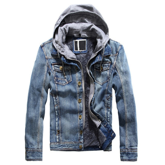 Denim Fleece Hoodie
