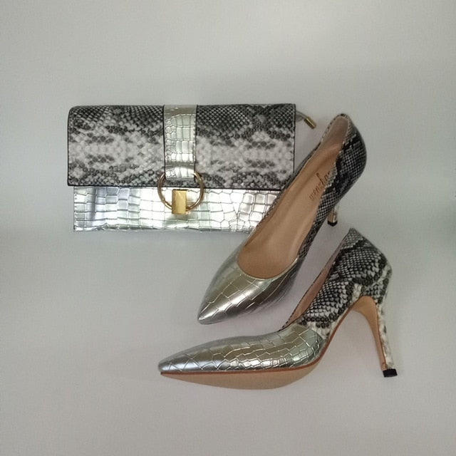 Designer Clutch & Heels
