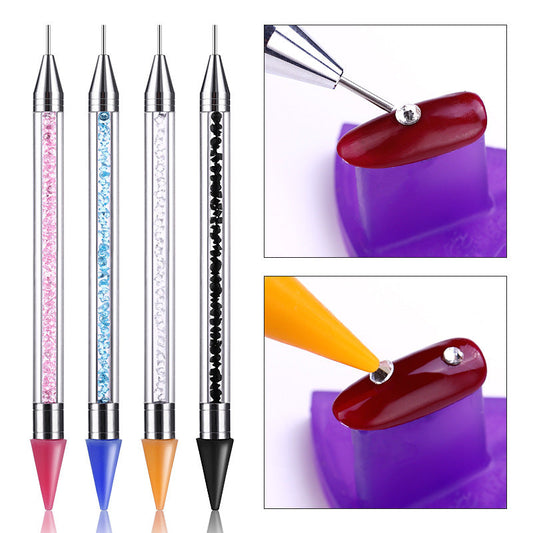 Nail drill tool acrylic double head diamond crayon multi-function wax point