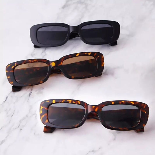 Classic Retro Square Sunglasses Vintage Travel Small Rectangle Sun Glasses