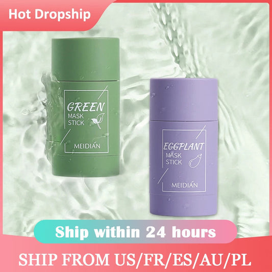 Green Tea Mask Stick Cleansing Face Clean Mask Mud Clay Stick Oil Control Skin Care