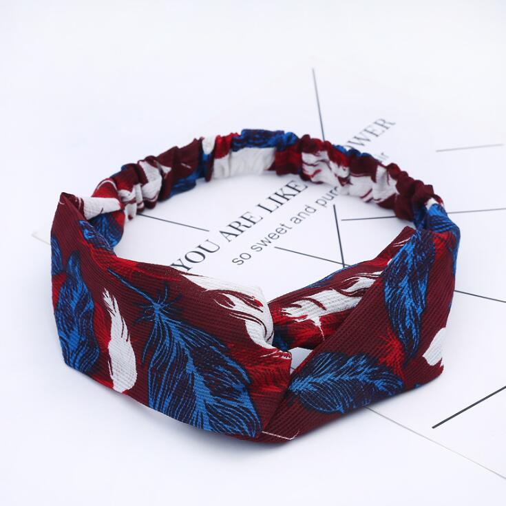 Fashion Women Girls Summer Bohemian Hair Bands Print Headbands Vintage