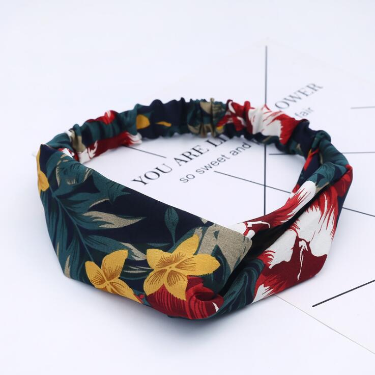 Fashion Women Girls Summer Bohemian Hair Bands Print Headbands Vintage
