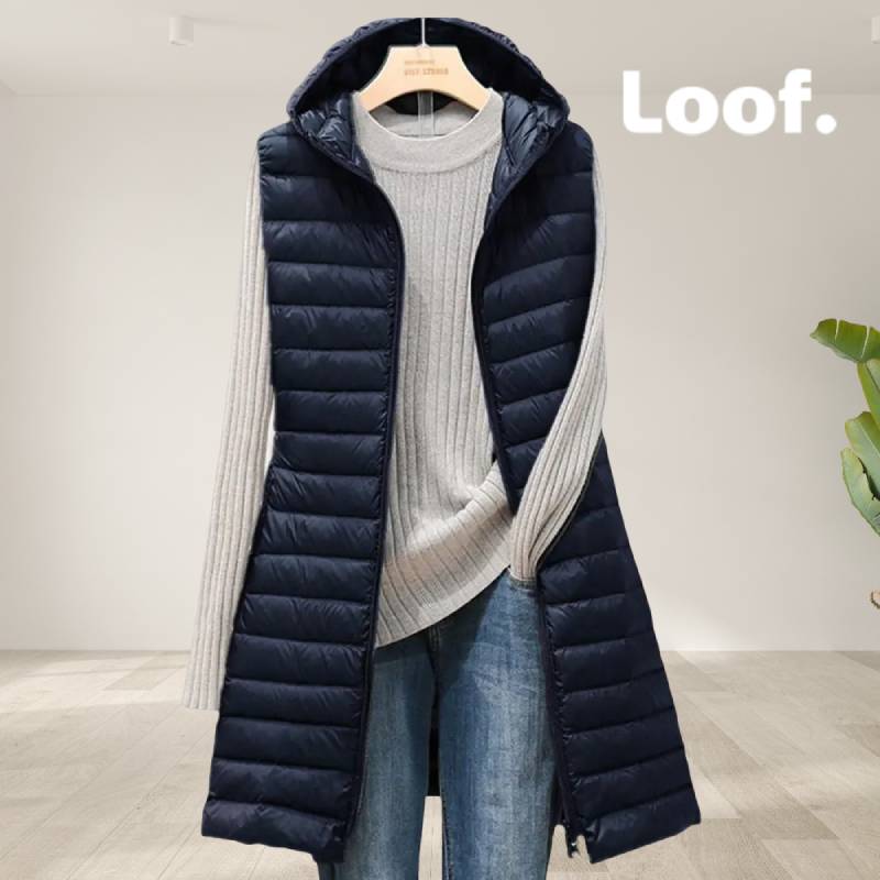 Loof hooded puffy vest